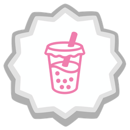 Fish cake with swirl and Bubble tea