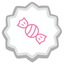 Fish cake with swirl and Candy