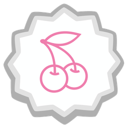 Fish cake with swirl and Cherries