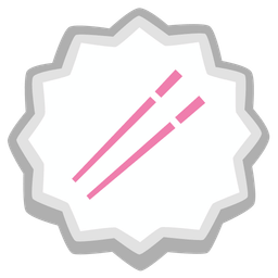 Fish cake with swirl and Chopsticks