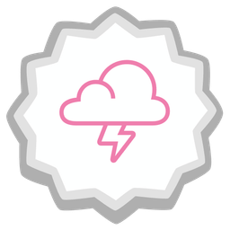 Fish cake with swirl and Cloud with lightning