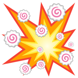 Fish cake with swirl and Collision