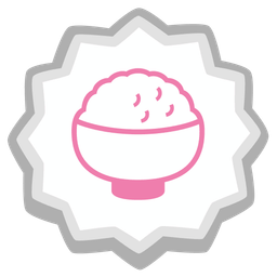 Fish cake with swirl and Cooked rice