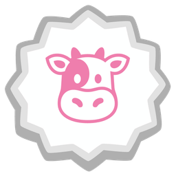 Fish cake with swirl and Cow face