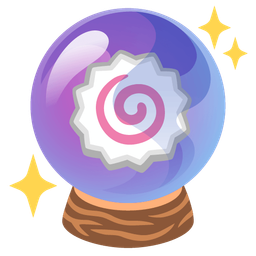 Fish cake with swirl and Crystal ball