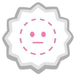 Fish cake with swirl and Dotted line face