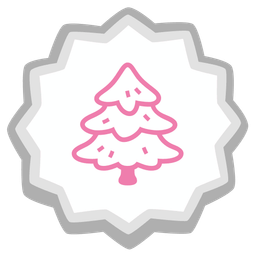 Fish cake with swirl and Evergreen tree