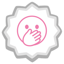 Fish cake with swirl and Face with open eyes and hand over mouth