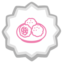 Fish cake with swirl and Falafel