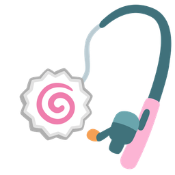 Fish cake with swirl and Fishing pole