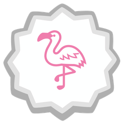 Fish cake with swirl and Flamingo