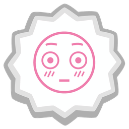 Fish cake with swirl and Flushed face