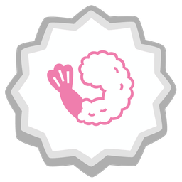 Fish cake with swirl and Fried shrimp