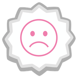 Fish cake with swirl and Frowning face