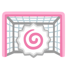 Fish cake with swirl and Goal net