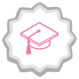 Fish cake with swirl and Graduation cap