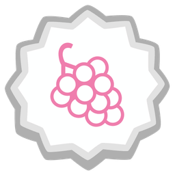 Fish cake with swirl and Grapes