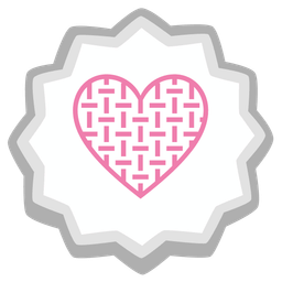 Fish cake with swirl and Grey heart