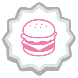 Fish cake with swirl and Hamburger