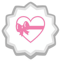 Fish cake with swirl and Heart with ribbon