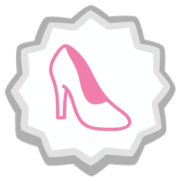 Fish cake with swirl and High-heeled shoe