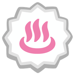 Fish cake with swirl and Hot springs