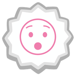 Fish cake with swirl and Hushed face