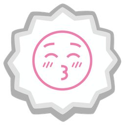 Fish cake with swirl and Kissing face with closed eyes