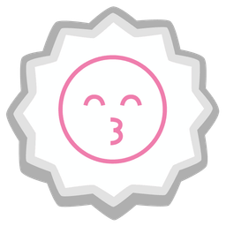 Fish cake with swirl and Kissing face with smiling eyes