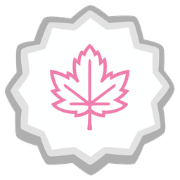 Fish cake with swirl and Maple leaf