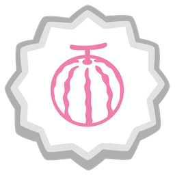 Fish cake with swirl and Melon