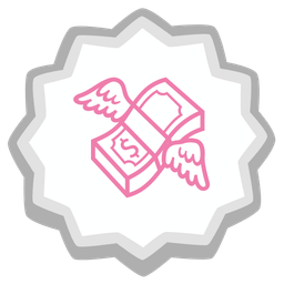 Fish cake with swirl and Money with wings