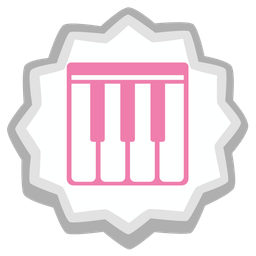 Fish cake with swirl and Musical keyboard