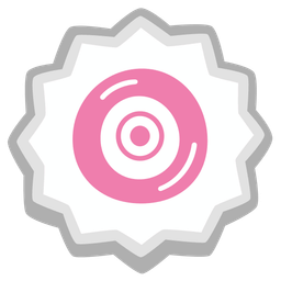 Fish cake with swirl and Nazar amulet