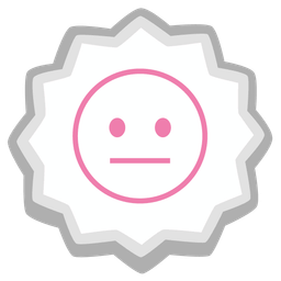 Fish cake with swirl and Neutral face