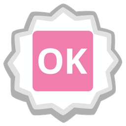 Fish cake with swirl and OK button