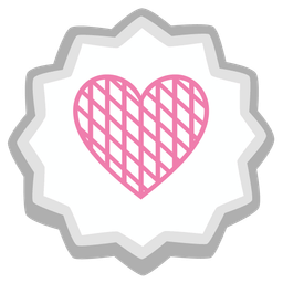 Fish cake with swirl and Orange heart