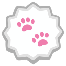 Fish cake with swirl and Paw prints