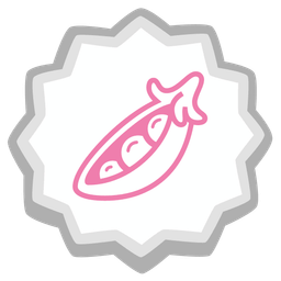 Fish cake with swirl and Pea pod