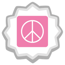 Fish cake with swirl and Peace symbol