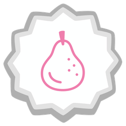 Fish cake with swirl and Pear