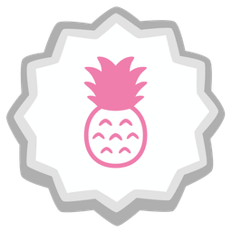 Fish cake with swirl and Pineapple