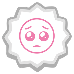 Fish cake with swirl and Pleading face