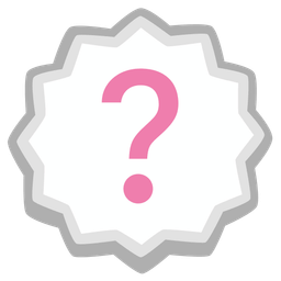 Fish cake with swirl and Red question mark