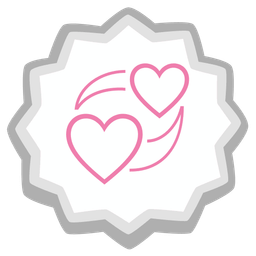 Fish cake with swirl and Revolving hearts