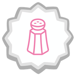 Fish cake with swirl and Salt