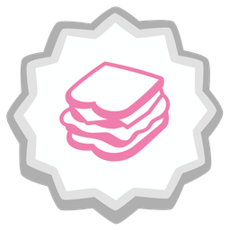 Fish cake with swirl and Sandwich