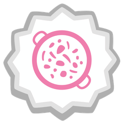 Fish cake with swirl and Shallow pan of food