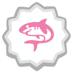 Fish cake with swirl and Shark