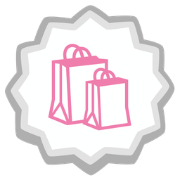 Fish cake with swirl and Shopping bags